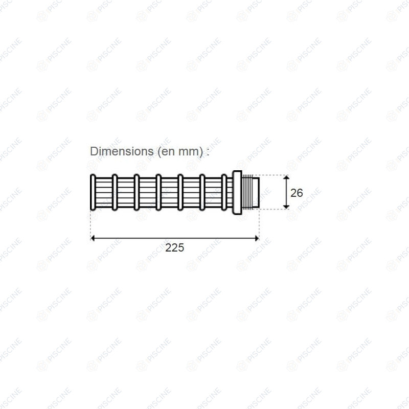 Ensemble de crépines (x8) D600 (Astral) reference 4404010075 Ensemble de crépines (x8) D600 (Astral) reference 4404010075
