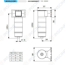 Skimfiltre 300 Liner C5 (WELTICO) reference SF98486C5 Skimfiltre 300 Liner C5 (WELTICO) reference SF98486C5