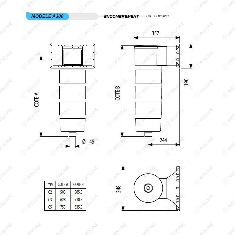 Skimfiltre 300 Liner C5 (WELTICO) reference SF98486C5 Skimfiltre 300 Liner C5 (WELTICO) reference SF98486C5