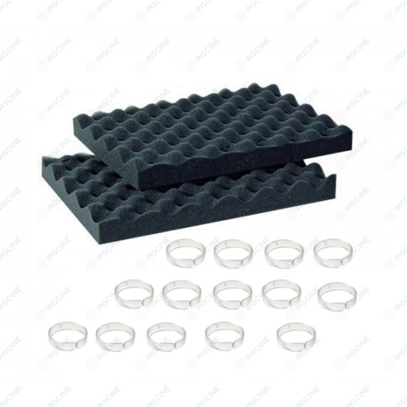 N'existe plus - Kit de mousses noires x2 + 14 clips cy-W0887A