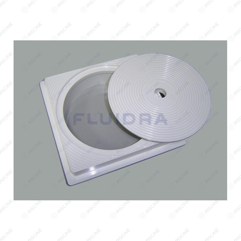 Couvercle rond + Cadre Carré de skimmer GM Standard Liner/Béton (ASTRAL) reference 4402010106
