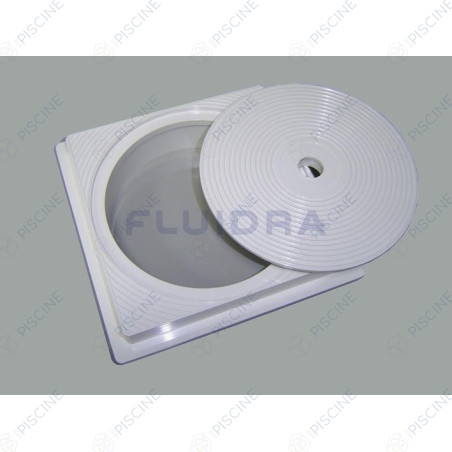 Couvercle rond + Cadre Carré SK GM Standard Liner/Béton (ASTRAL) Skimmer STANDARD 15 Lts PM/GM piscine Béton/Liner