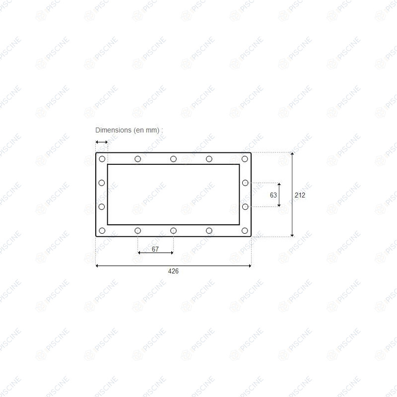 Bride + enjoliveur + vis SK Gris - remplace Easyline (ASTRAL) Skimmer STANDARD 15 Lts PM/GM piscine Béton/Liner