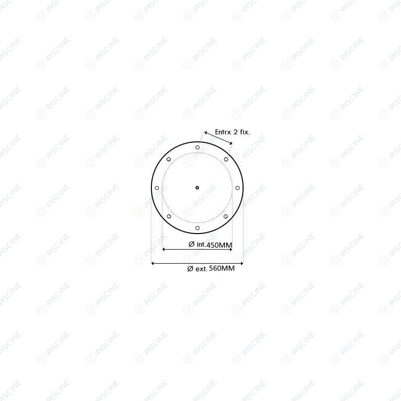 Couvercle FILTRE SAB Inox - 44/60m3/h - Ø560ext / 450int (POOL'S) reference 1210375