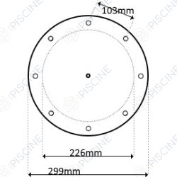 Couvercle de trou d'homme ou de vidange de filtre a sable + ecrous + joint (ASTRAL) reference 4404161512