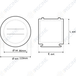 Couvercle pompe Badu Picco avec embout cannelé D 38mm - (Speck) Pompe BADU PICCO SPECK