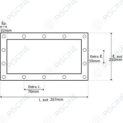 Joint de Bride SK PM Liege (kit de 2) (Hayward) Skimmer SP1075 à SP1085 Joint de Bride SK PM Liege (kit de 2) (Hayward) Skimmer SP1075 à SP1085