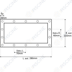Joints de Bride SK PM (x2) (ASTRAL) Skimmer STANDARD 15 Lts PM/GM piscine Béton/Liner Joints de Bride SK PM (x2) (ASTRAL) Skimmer STANDARD 15 Lts PM/GM piscine Béton/Liner
