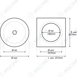 Couvercle Carré SK  (HAYWARD) Skimmer SP1075 à SP1085