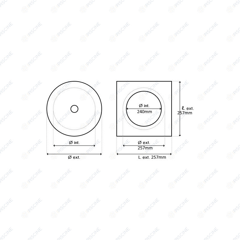 Couvercle Carré SK (HAYWARD) Skimmer SP1075 à SP1085 Couvercle Carré SK (HAYWARD) Skimmer SP1075 à SP1085