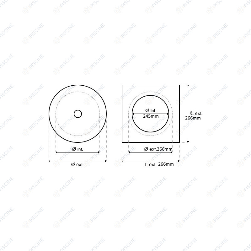 Cadre SK Carré - (HAYWARD) Skimmer SP1075 à SP1085 Cadre SK Carré - (HAYWARD) Skimmer SP1075 à SP1085