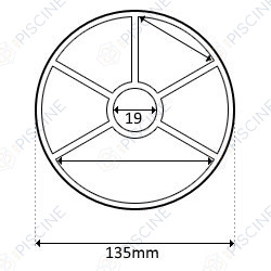 Joint Etoile 6 B. VARI-FLO 1.5" (HAYWARD) Vannes Multivoies