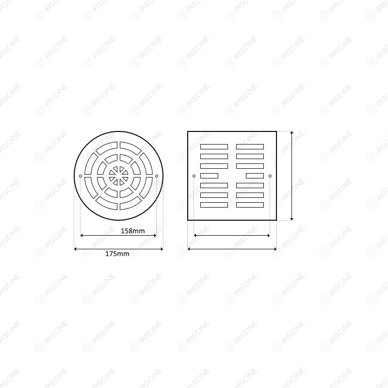 Grille (+ Vis) BDF 2'' INOX - (ASTRAL) reference 4402030101 Grille (+ Vis) BDF 2'' INOX - (ASTRAL) reference 4402030101