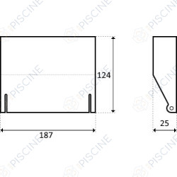 Volet de Skimmer (PENTAIR) Skimmer Grande Bouche Ovale