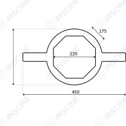 Clé de Couvercle FILTRE SAB Triton NM - 8 1/2'' (PENTAIR) reference R154513 Clé de Couvercle FILTRE SAB Triton NM - 8 1/2'' (PENTAIR) reference R154513