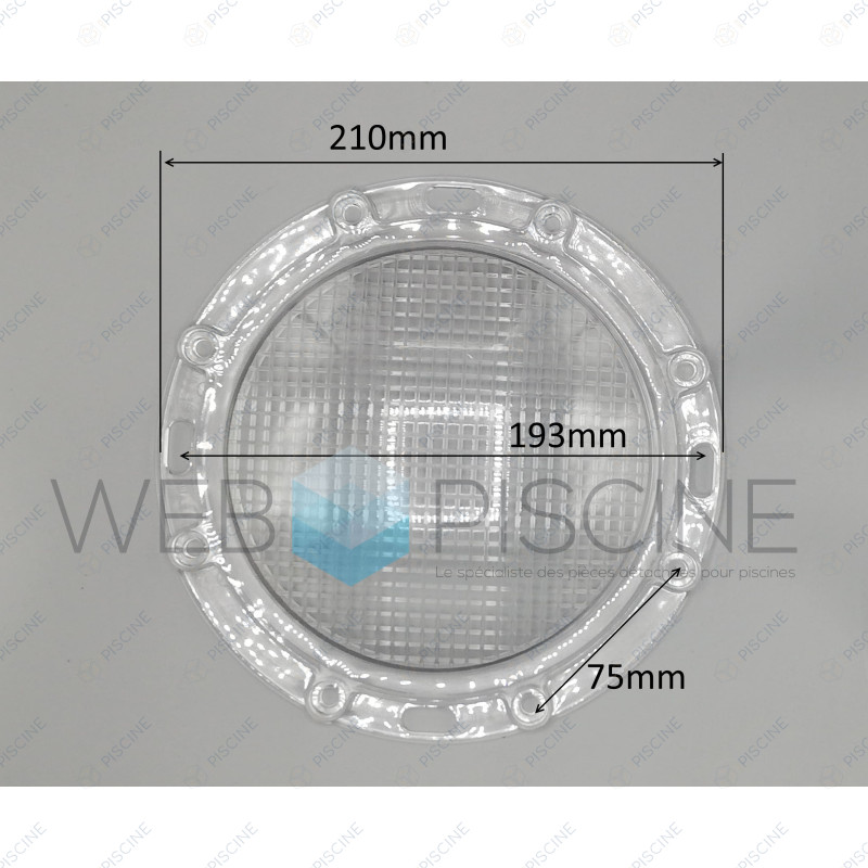 Verre de Projecteur 100W diam. 210 / entraxe 193 mm -RPE 040.A (KRIPSOL) reference REFU0004.00R
