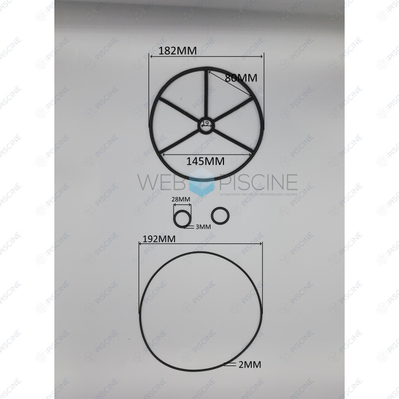 Kit joints vanne Top 2'' Midas (SNTE) Vanne Top et Side 1''1/2 - 2'' - 3'' (avant 2006)