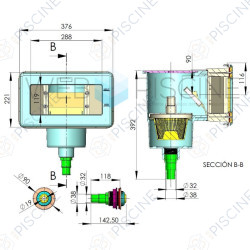 Mini-Skimmer grande meurtrière modèle 20891 - (ASTRAL) reference 42697