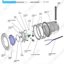 Projecteur Elegance 300W complet Liner (WELTICO) reference 63030 Projecteur Elegance 300W complet Liner (WELTICO) reference 63030