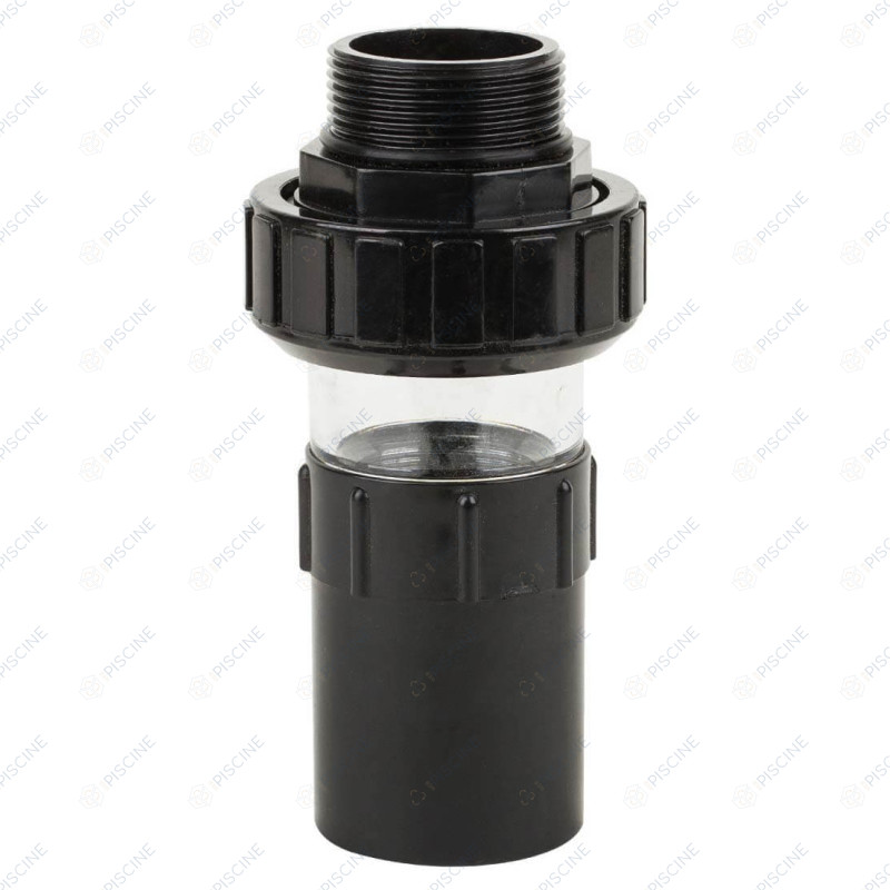 1.5" Raccord avec viseur transparent, rondelle (Noir/ Blanc couleur) reference E89280101 existe plus remplacer E89280101w