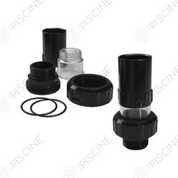 1.5" Raccord avec viseur transparent, rondelle (Noir/ Blanc couleur) reference E89280101 existe plus remplacer E89280101w