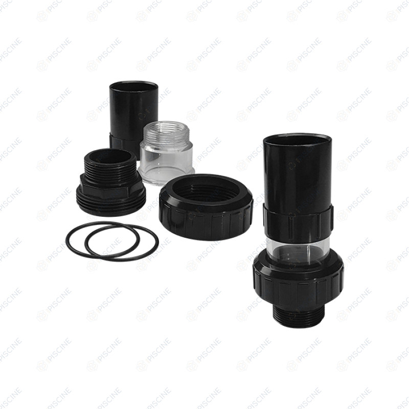 1.5" Raccord avec viseur transparent, rondelle (Noir/ Blanc couleur) reference E89280101 existe plus remplacer E89280101w