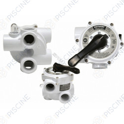 VANNE 7 Arrivées 6 Pos. 1'1/2 All Open avec bouchons Midas - (HAYWARD) Vannes Multivoies