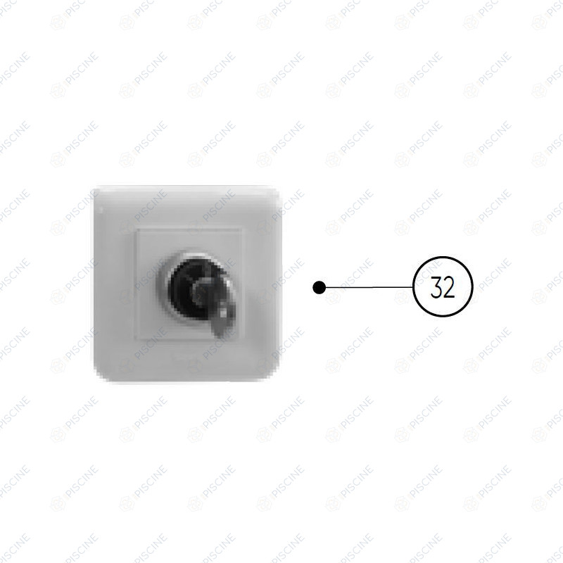Bouton à clé encastrable - blanc référence P-EMCI11000