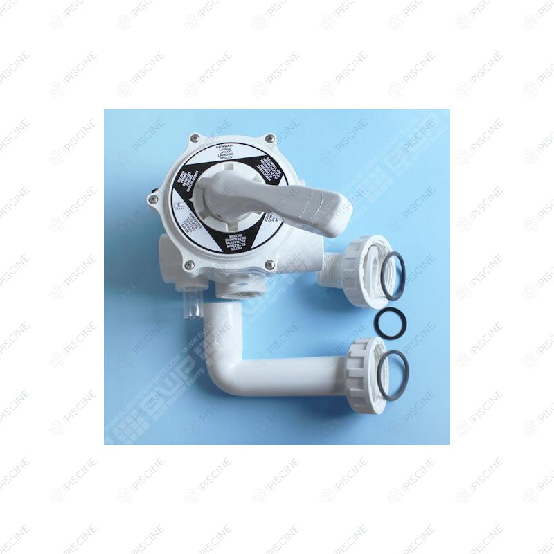 Vanne side multivoies 1 1/2'' Classic blanche avec raccords 06563 (ASTRAL) (ASTRALPOOL)