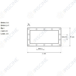 Bride SK GM + enjoliveur + vis metriques - Béton (ASTRAL) Skimmer STANDARD 15 Lts PM/GM piscine Béton/Liner Bride SK GM + enjoliveur + vis metriques - Béton (ASTRAL) Skimmer STANDARD 15 Lts PM/GM piscine Béton/Liner