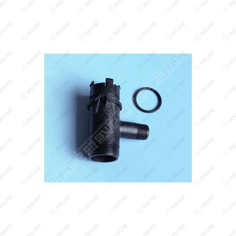 Raccord hydraulique - sortie condenseur avec piquage + joint (ZODIAC) reference R06110