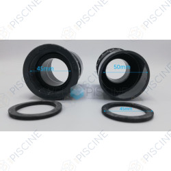 W20RDU00 - "JEU DE 2 RACCORDS DEMI-UNION 1\"1/2 50MM + JOINT (ZODIAC) -REMPLACE W20RDU"