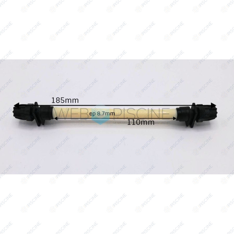 Tube santoprène avec raccords pour pompe MP2 noire de 1,5/4/6/10/12 L/h (Microdos) reference RR.005.003
