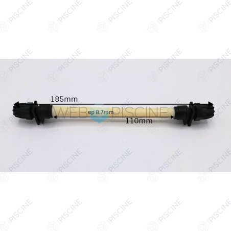 Tube santoprène avec raccords pour pompe MP2 noire de 1,5/4/6/10/12 L/h (Microdos) Tête péristaltique MP2