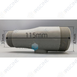 Raccord condenseur sans piquage (entrée eau) + joint (ZODIAC) reference WIB01634 Raccord condenseur sans piquage (entrée eau) + joint (ZODIAC) reference WIB01634