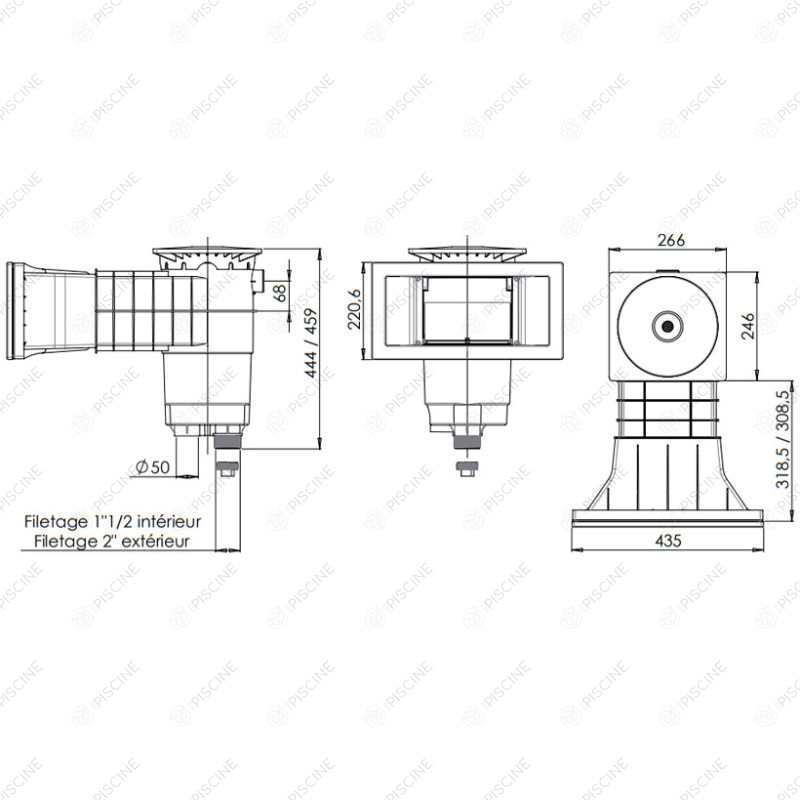 Skimmer Design A400 panneau liner Skimmer Design A400 panneau liner