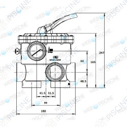Vanne side V6 SM10 1 1/2'' ABS blanche à visser/visser (Peraqua-Praher) Vanne Side 6 Voies (Filtre Laminé avant 2005 à 2007) Vanne side V6 SM10 1 1/2'' ABS blanche à visser/visser (Peraqua-Praher) Vanne Side 6 Voies (Filtre Laminé avant 2005 à 2007)