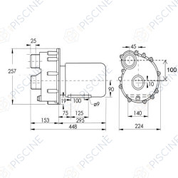 Pompe mono 3,2 Kw 54 m3/h sans raccord (UWE) Nage à contre courant JetStream VIVA Pompe mono 3,2 Kw 54 m3/h sans raccord (UWE) Nage à contre courant JetStream VIVA