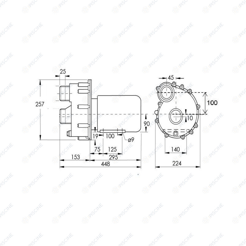 Pompe mono 3,2 Kw 54 m3/h sans raccord (UWE) Nage à contre courant JetStream VIVA Pompe mono 3,2 Kw 54 m3/h sans raccord (UWE) Nage à contre courant JetStream VIVA