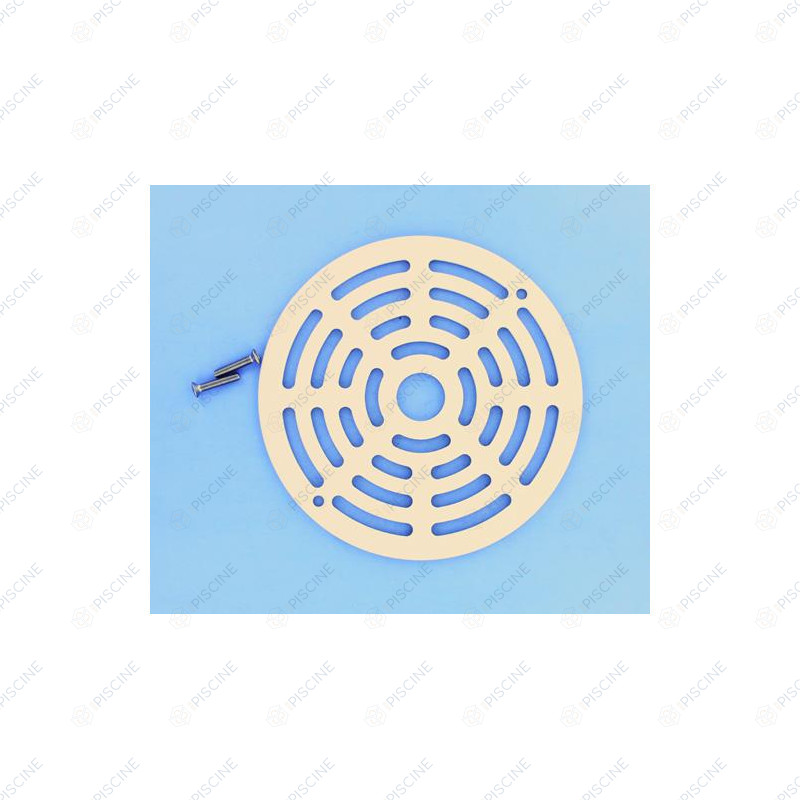 Grille (+ vis) bonde de fond EASYLINE sable - Référence 4402020014