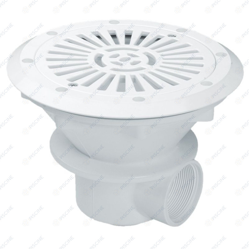 Bonde de fond  Ø 210 avec grille ABS modèle Parker référence 06474