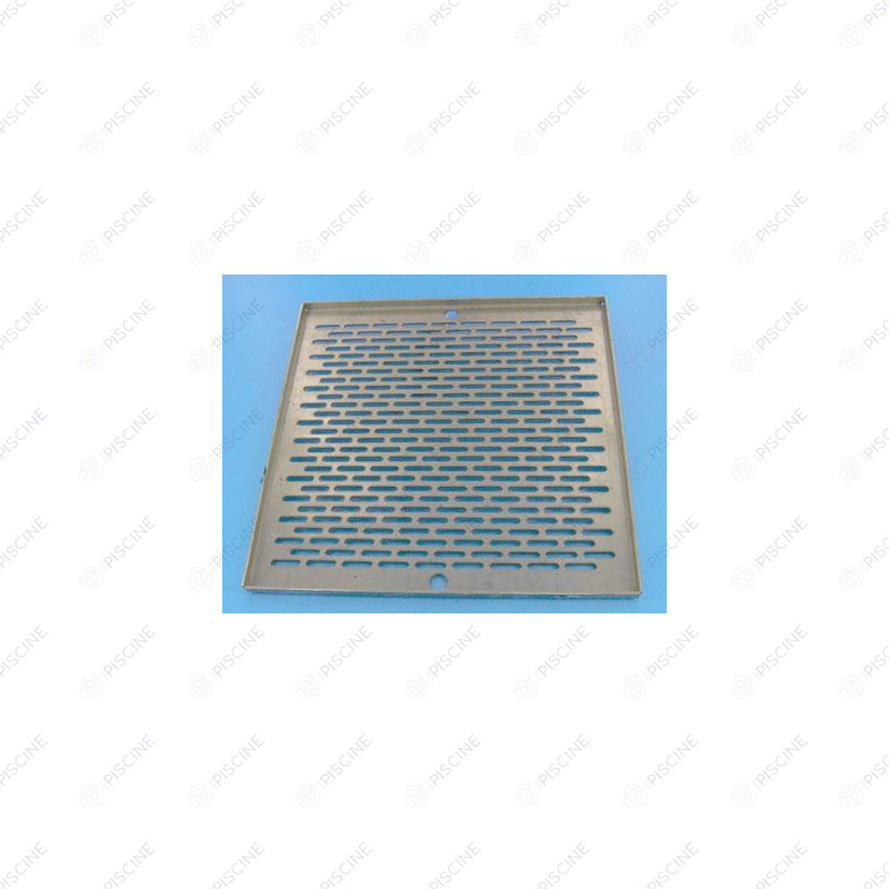 GRILLE (+ VIS) BDF CARRÉE 252X252 MM EN INOX LINER/BÉTON