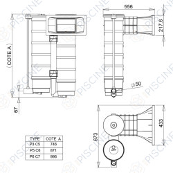 Twinfiltre A400 Elegance Liner P5/C6 (WELTICO) Twinfiltre Elegance Béton/Liner/Panneau