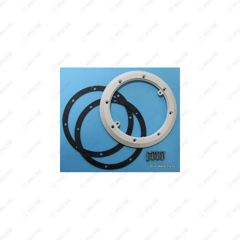 Bride + joints + vis parker 20mm anti-vortex avec inserts métriques en laiton pour grille