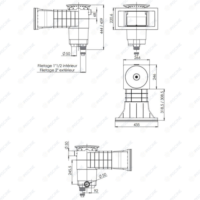 Skimmer A400 DESIGN Blanc Skimmer A400 DESIGN Blanc