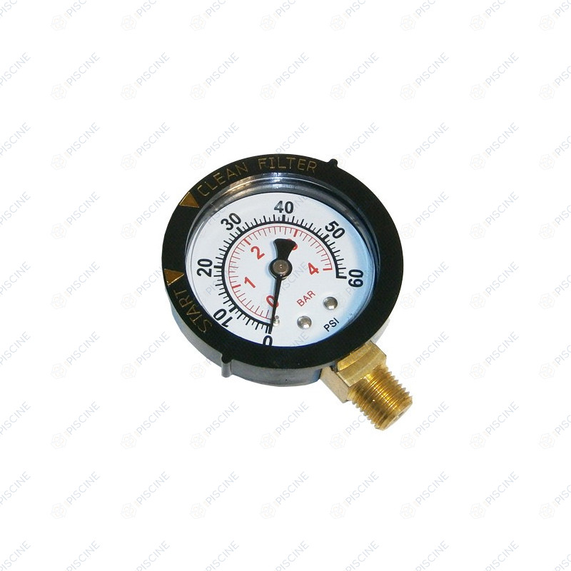 MANOMÈTRE 1/4 FILETAGE NPT VANNE TRITON SUP./TAG/AZUR - H-19-0058 - Référence R152047