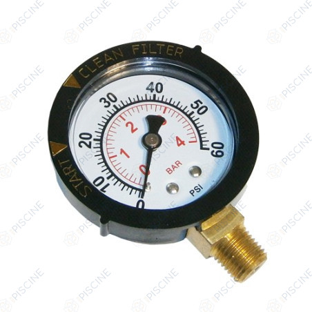 MANOMÈTRE 1/4 FILETAGE NPT VANNE TRITON SUP./TAG/AZUR - H-19-0058 - Référence R152047