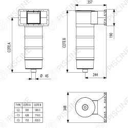 Skimfiltre 300 Hors-sol C5 (WELTICO) Skim-Filtre Hors-sol/Compact A300