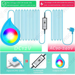 Projecteur piscine led couleurs pour piscine hors sol