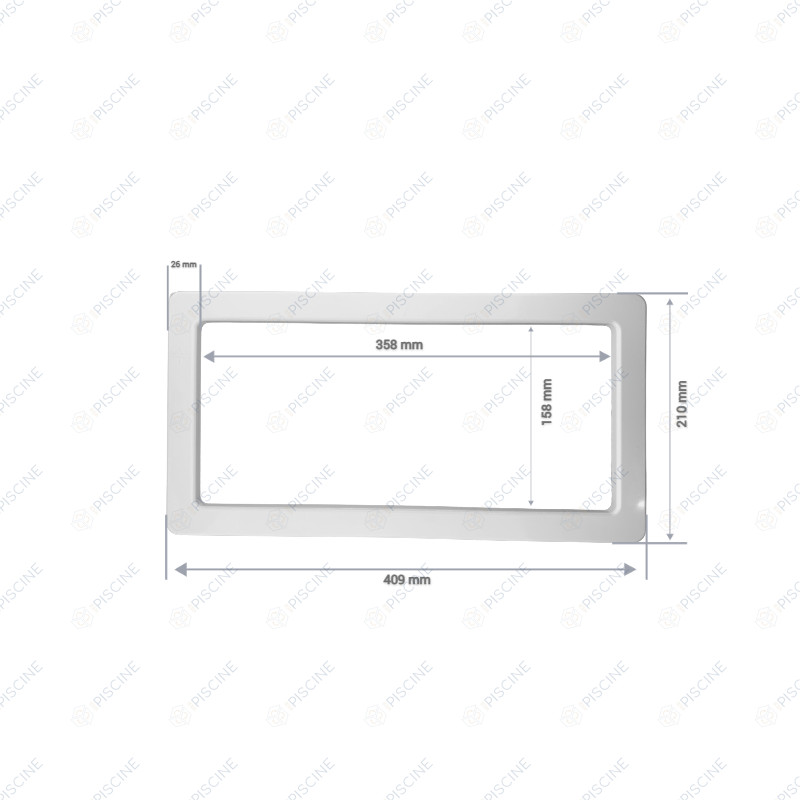 Enjoliveur skimmer vitalia rectangulaire Aqualux